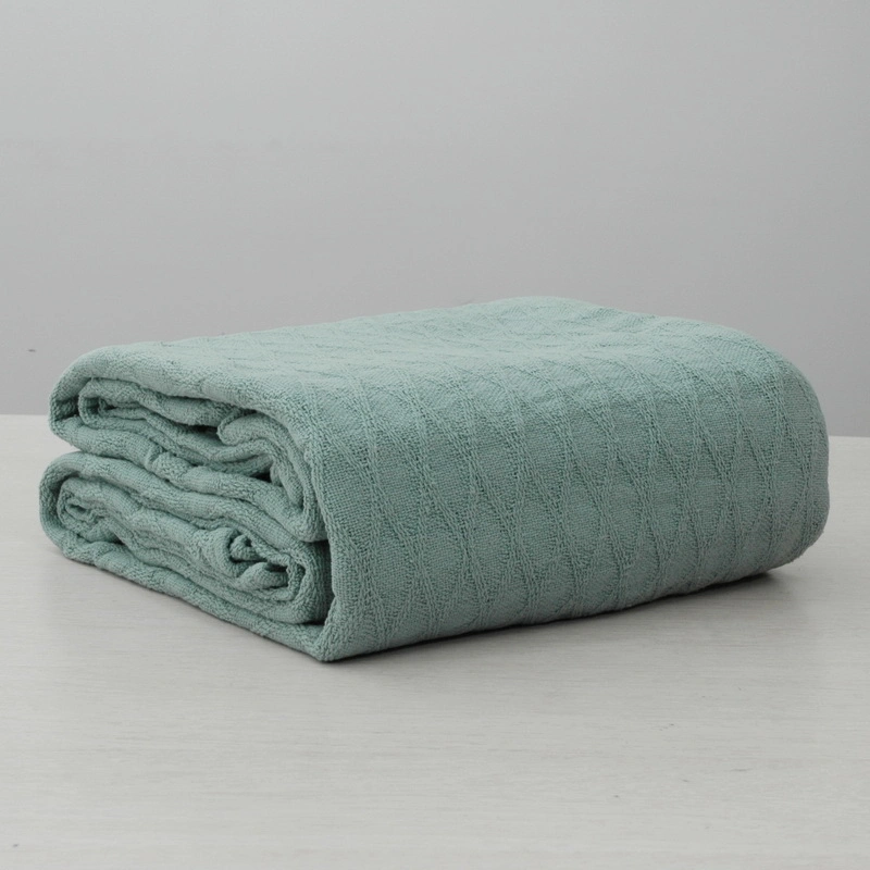 Diamond Weave Pure Cotton Bed Blanket