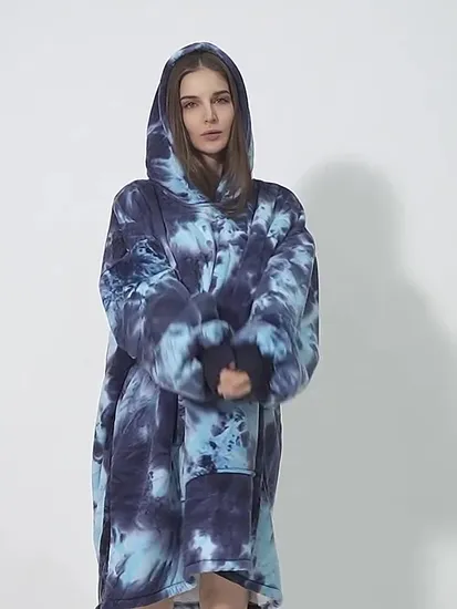 Super warme, karierte Regenbogen-Fleecedecke für Kinder, mit Kapuze, Pullover, warme, bequeme Decke