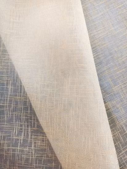 Modischer, durchsichtiger Stoffvorhang aus 100 % Polyester