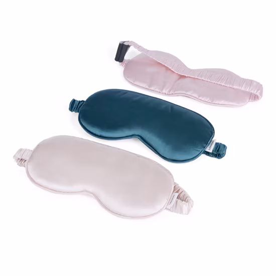 Seiden-Augenmaske, luxuriöse, individuelle wiederverwendbare Augenbinde, dunkle Seide, Schlaf-Augenmasken